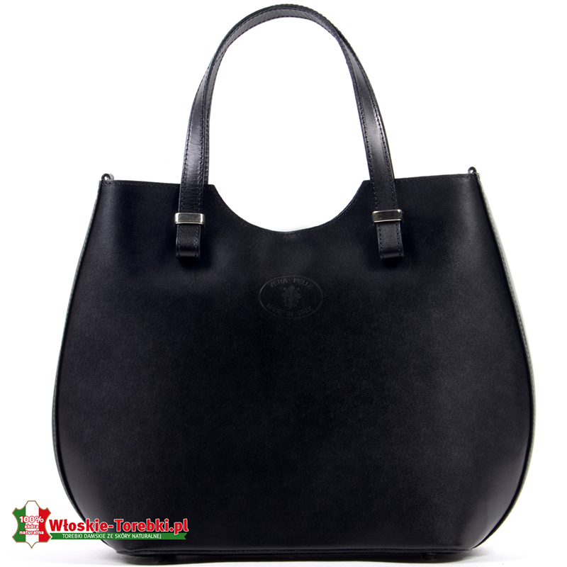 Czarna torba damska Fulvia - piękny kształt, pojemna