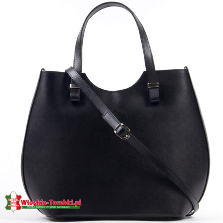 Czarna torba damska Fulvia - piękny kształt, pojemna
